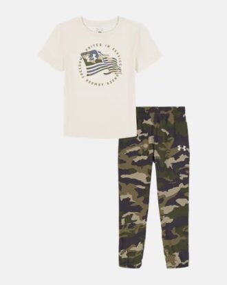 Conjunto de camiseta de manga corta y pantalones de chándal Freedom Flag para bebés
