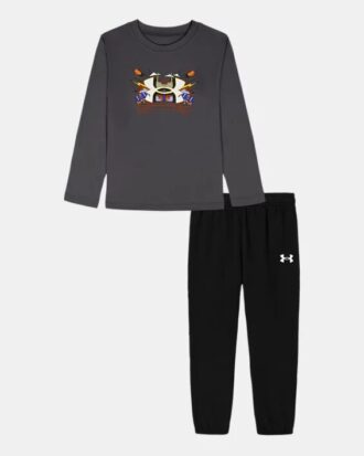 Conjunto de camiseta de manga larga y pantalones de chándal con logo de fútbol