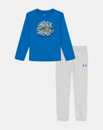 Conjunto de manga larga y pantalones de chándal Fish Splash Little